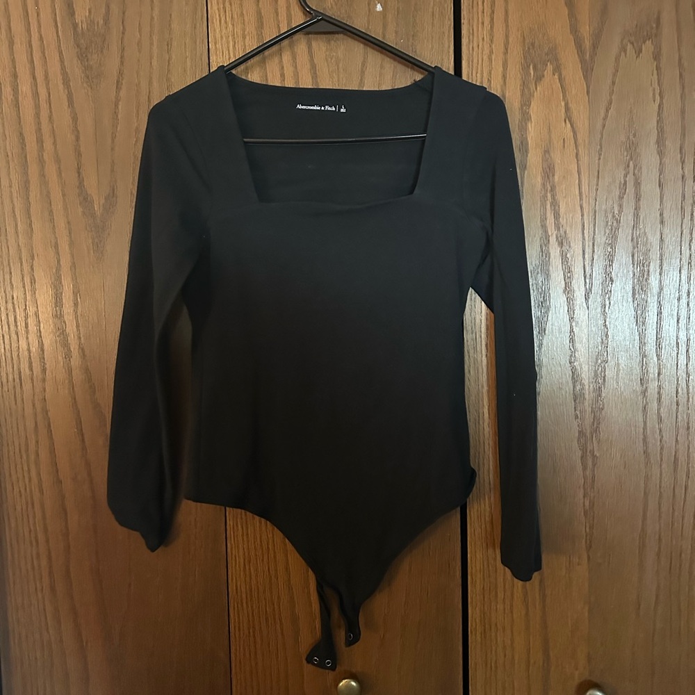 Abercrombie & Fitch Black Long Sleeve Bodysuit